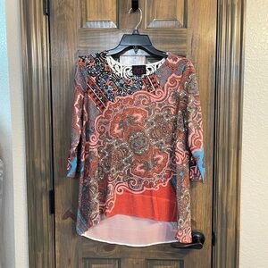 Boutique Paisley Print Women's Top - Multicolor